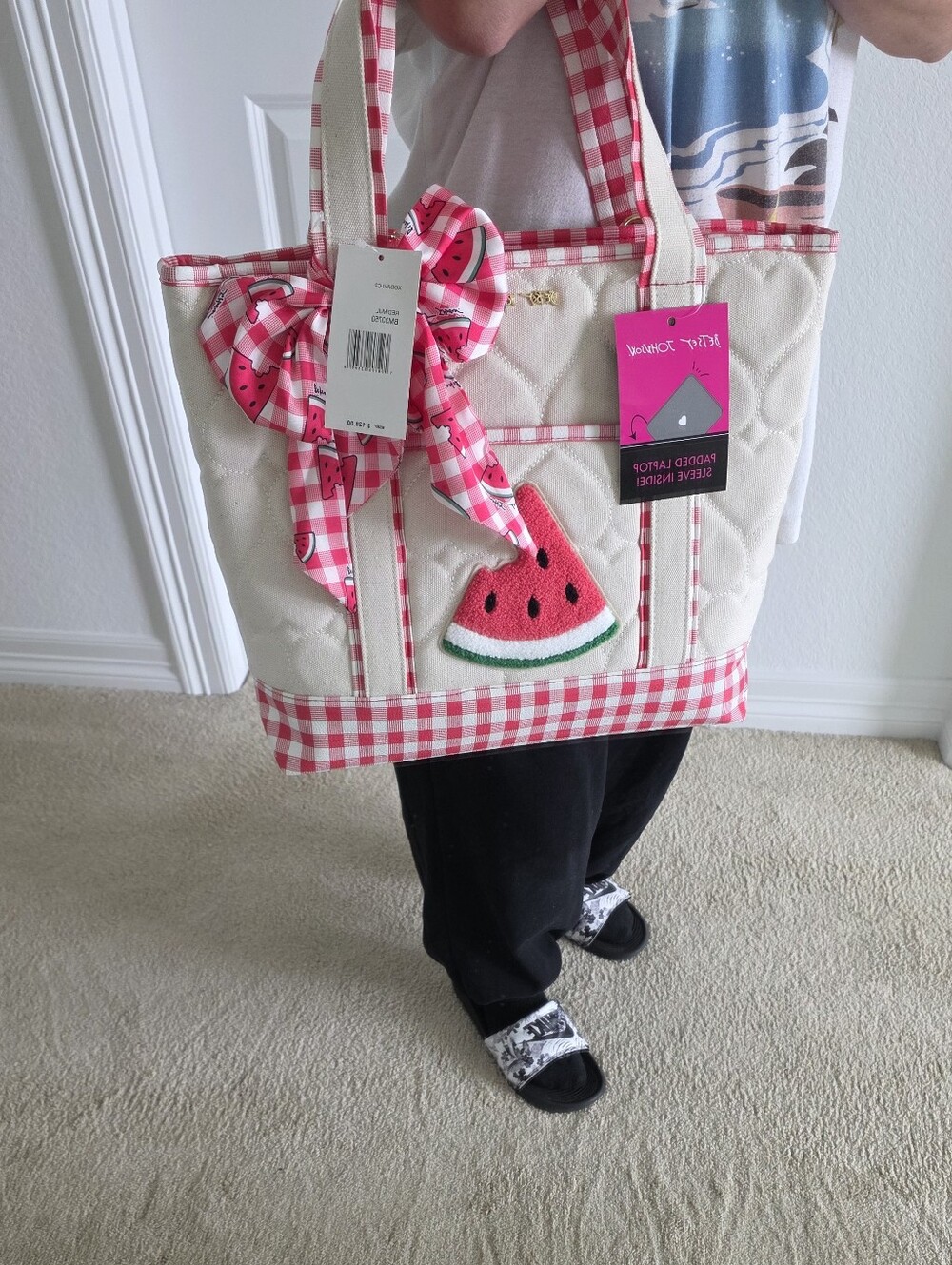 NWT Betsey Johnson Watermelon Tote Bag - Picture 8 of 9